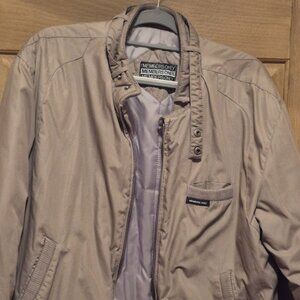 VINTAGE MEMBER'S ONLY Khaki Racer Bomber Jacket Size 42